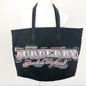 Burberry Medium London Doodle Reversible Tote